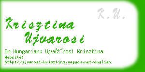 krisztina ujvarosi business card